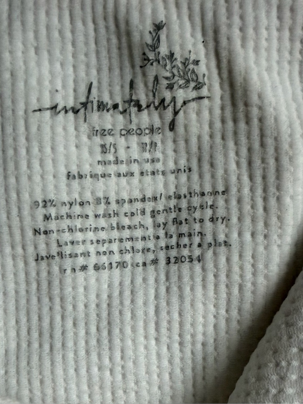 Free People White Ribbed Deep V Cami Tank - Picture 3 of 3